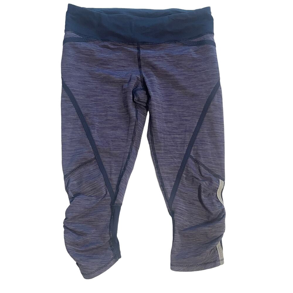Lululemon Run Pace Crop Leggings Womens Size 6 Wee are from Space Deep Indigo S